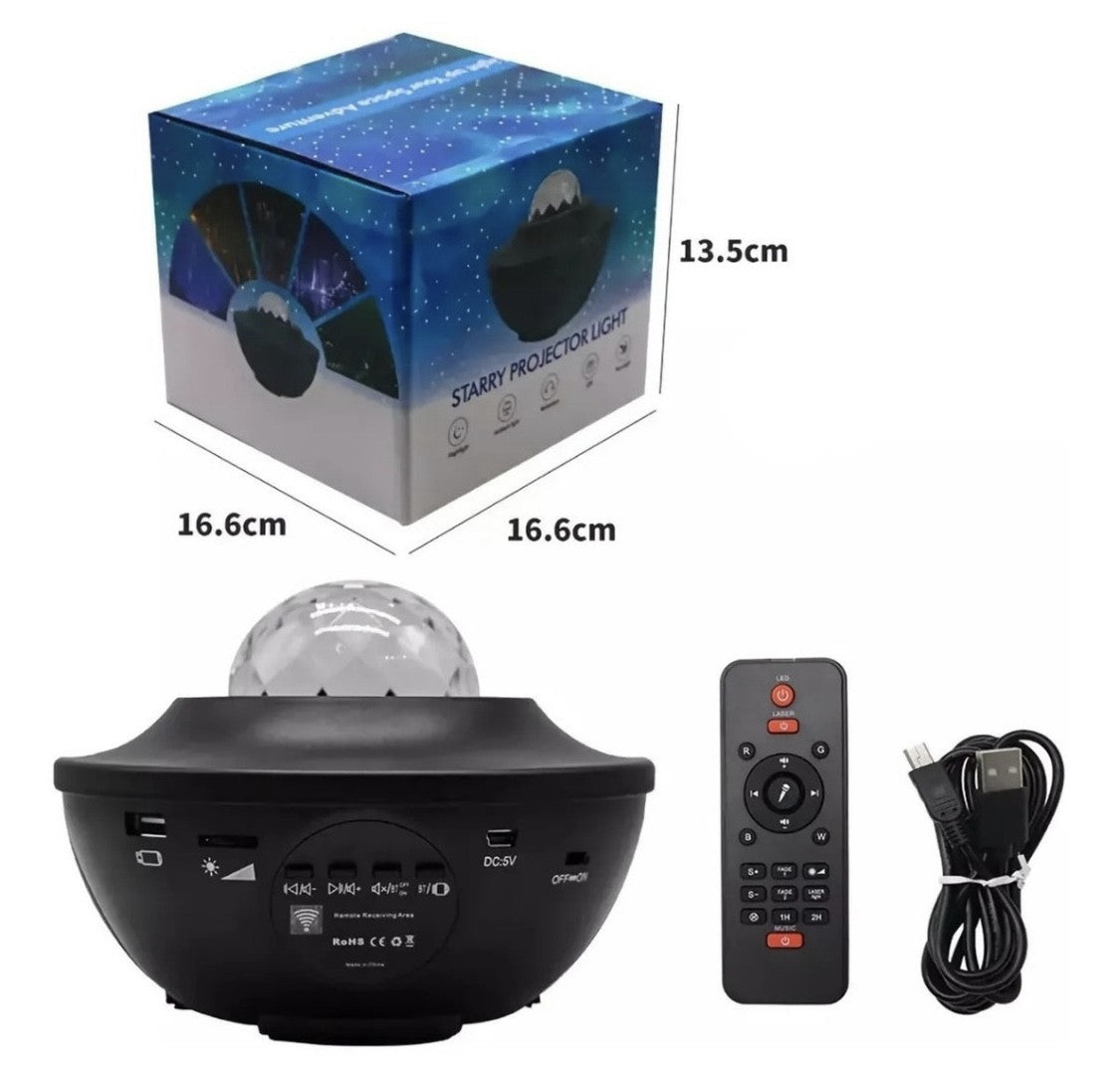 Proyector de galaxia con parlante bluetooth